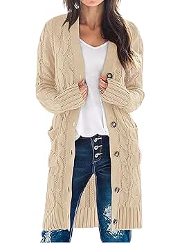 MEROKEETY Women's 2025 Long Sleeve Cardigan Sweater Fall